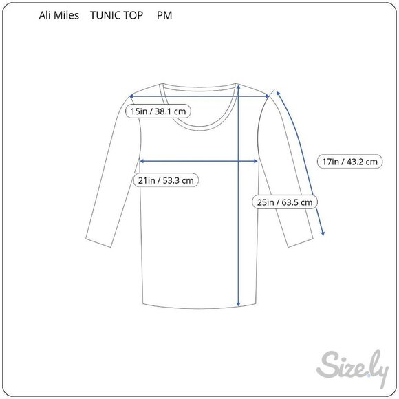 Ali Miles Petite quarter sleeve vneck graphic multicolor color block top NEW PM - Picture 3 of 8